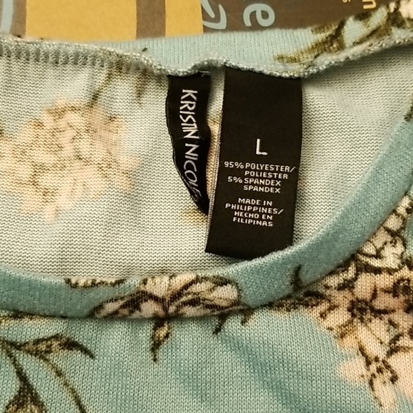 Kristen Nicole cold shoulder floral sweater sz L - Picture 4 of 4